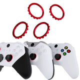 eXtremeRate Custom Accent Rings for Xbox Elite Series 2 Core & for Elite Series 2 & for Xbox One Elite Controller, Compatible with eXtremeRate ASR Version Shell for Xbox Series X/S Controller - Chrome Red - XOJ13011GC