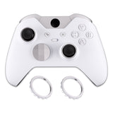 eXtremeRate Custom Accent Rings for Xbox Elite Series 2 Core & for Elite Series 2 & for Xbox One Elite Controller, Compatible with eXtremeRate ASR Version Shell for Xbox Series X/S Controller - Chrome Silver - XOJ13010GC