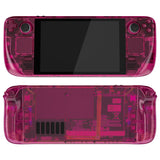 eXtremeRate Replacement Clear Candy Pink Full Set Shell with Buttons for Steam Deck LCD - QESDM008