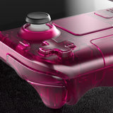 eXtremeRate Replacement Clear Candy Pink Full Set Shell with Buttons for Steam Deck LCD - QESDM008