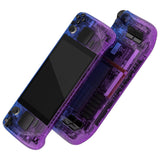 eXtremeRate Replacement Gradient Translucent Bluebell Full Set Shell with Buttons for Steam Deck LCD - QESDP008