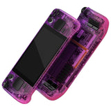 eXtremeRate Replacement Gradient Translucent Purple Rose Red Full Set Shell with Buttons for Steam Deck LCD - QESDP009