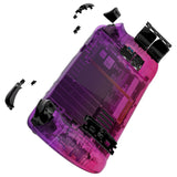 eXtremeRate Replacement Gradient Translucent Purple Rose Red Full Set Shell with Buttons for Steam Deck LCD - QESDP009