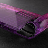 eXtremeRate Replacement Gradient Translucent Purple Rose Red Full Set Shell with Buttons for Steam Deck LCD - QESDP009