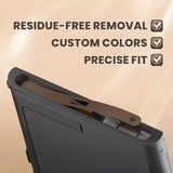 eXtremeRate Side Rail Slot Sticker for Nintendo Switch 2 Console - Wood Grain Brown - DDBNT197