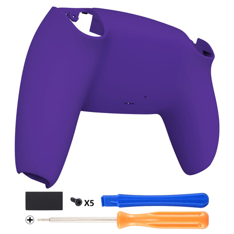 eXtremeRate Purple Soft Touch Custom Back Housing Bottom Shell Compatible with ps5 Controller, Replacement Back Shell Cover Compatible with ps5 Controller - DPFP3007