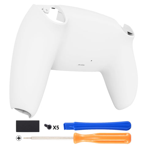 eXtremeRate White Custom Back Housing Bottom Shell Compatible with ps5 Controller, Replacement Back Shell Cover Compatible with ps5 Controller - DPFP3008