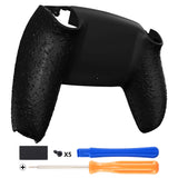 eXtremeRate Textured Black Custom Back Housing Bottom Shell Compatible with ps5 Controller, Replacement Back Shell Cover Compatible with ps5 Controller - DPFP3013