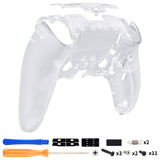 eXtremeRate Clear Custom Back Housing Bottom Shell Compatible with ps5 Edge Controller, DIY Replacement Back Shell Cover Compatible with ps5 Edge Controller - DQZEGM002