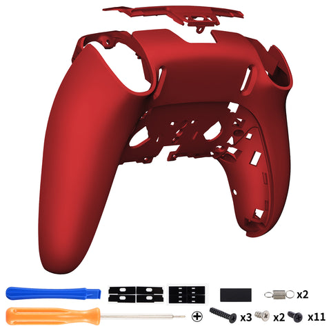 eXtremeRate Scarlet Red Custom Back Housing Bottom Shell Compatible with ps5 Edge Controller, DIY Replacement Back Shell Cover Compatible with ps5 Edge Controller - DQZEGP001