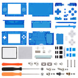 eXtremeRate Clear Blue Replacement Full Housing Shell for Nintendo DS Lite, Custom Handheld Console Case Cover with Buttons, Screen Lens for Nintendo DS Lite NDSL - Console NOT Included - DSLM5004