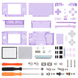 eXtremeRate Clear  Atomic Purple Replacement Full Housing Shell for Nintendo DS Lite, Custom Handheld Console Case Cover with Buttons, Screen Lens for Nintendo DS Lite NDSL - Console NOT Included - DSLM5005