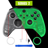 eXtremeRate Replacement Front Housing Shell Case for Xbox One Elite Series 2 & Elite 2 Core Controller (Model 1797) - Glow in Dark - Green - ELM511