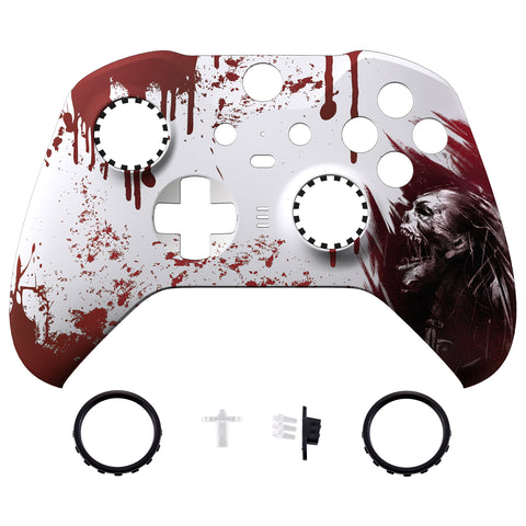 eXtremeRate Replacement Front Housing Shell Case for Xbox One Elite Series 2 & Elite 2 Core Controller (Model 1797) - Blood Zombie - ELT139