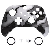 eXtremeRate Replacement Front Housing Shell Case for Xbox One Elite Series 2 & Elite 2 Core Controller (Model 1797) - Black White Camouflage - ELT147