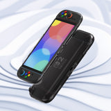 PlayVital Clear Series Protective Case for Nintendo Switch 2, Anti-Scratches Hard Shell Dockable Grip Cover with Extra Foldable Stand & Thumb Grips for Nintendo Switch 2 - Transparent - EXVNTM001