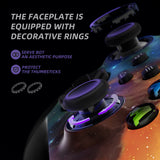 eXtremeRate Orange Star Universe ASR Version Performance Rubberized Grip Front Housing Shell  with Accent Rings for Xbox Series X/S Controller - FX3C1004