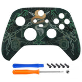 eXtremeRate Serpent Totem Replacement Part Faceplate, Soft Touch Grip Housing Shell Case for Xbox Series S & Xbox Series X Controller Accessories - Controller NOT Included - FX3T181