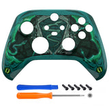 eXtremeRate Eye of the Serpent Replacement Part Faceplate, Soft Touch Grip Housing Shell Case for Xbox Series S & Xbox Series X Controller Accessories - Controller NOT Included - FX3T182