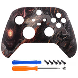 eXtremeRate Cyclops Dragon Replacement Part Faceplate, Soft Touch Grip Housing Shell Case for Xbox Series S & Xbox Series X Controller Accessories - Controller NOT Included - FX3T183