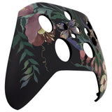 eXtremeRate Mysterious Garden Replacement Part Faceplate, Soft Touch Grip Housing Shell Case for Xbox Series S & Xbox Series X Controller Accessories - Controller NOT Included - FX3T184