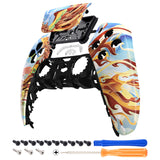 eXtremeRate Fire Phoenix Touchpad Front Housing Shell Compatible with ps5 Controller BDM-010/020/030/040/050, DIY Replacement Shell Custom Touch Pad Cover Compatible with ps5 Controller - ZPFT1090G3