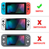 PlayVital Clear Atomic Purple Rose Red Back Cover for NS Switch Console, NS Joycon Handheld Controller Separable Protector Hard Shell, Soft Touch Customized Dockable Protective Case for NS Switch - NTP345