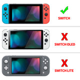 PlayVital Black Back Cover for NS Switch Console, NS Joycon Handheld Controller Separable Protector Hard Shell, Soft Touch Customized Dockable Protective Case for NS Switch - NTP344