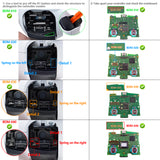 eXtremeRate Replacement Custom Dpad Action Buttons Three-Tone Black & Clear with Black Green Redesigned Symbols D-pad Face Buttons Compatible with ps5 Controller - JPFF005