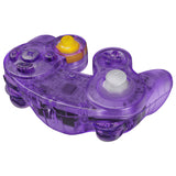 eXtremeRate Clear Atomic Purple Replacement Faceplate Backplate with Buttons for Nintendo GameCube Controller - GCNM5001