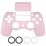 eXtremeRate Cherry Blossoms Pink Ghost Replacement Faceplate Touchpad, Redesigned Housing Shell Touch Pad Compatible with PS4 Slim Pro Controller JDM-040/050/055 - Controller NOT Included - GHP4P004