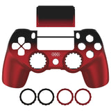 eXtremeRate Shadow Scarlet Red Replacement Faceplate Touchpad, Redesigned Soft Touch Housing Shell Touch Pad Compatible with PS4 Slim Pro Controller JDM-040/050/055 - Controller NOT Included - GHP4P005