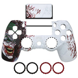 eXtremeRate Clown HAHAHA Ghost Replacement Faceplate Touchpad Cover, Redesigned Housing Shell Case Touch Pad Compatible with PS4 Slim Pro Controller JDM-040/050/055 - Controller NOT Included - GHP4T002