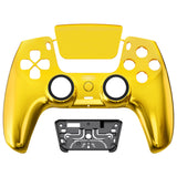 eXtremeRate LUNA Redesigned Front Shell with Touchpad for PS5 Controller BDM-010/020/030/040/050/060 - Chrome Gold - GHPFD001G4