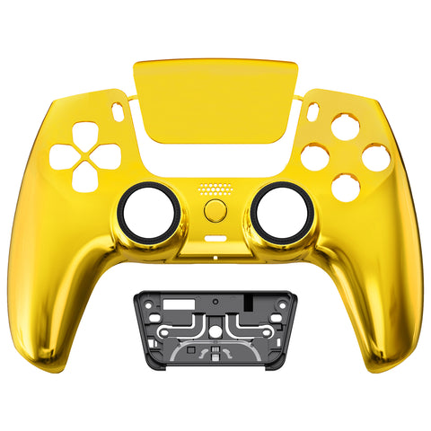 eXtremeRate LUNA Redesigned Front Shell with Touchpad for PS5 Controller BDM-010/020/030/040/050 - Chrome Gold - GHPFD001