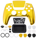 eXtremeRate LUNA Redesigned Front Shell with Touchpad for PS5 Controller BDM-010/020/030/040/050 - Chrome Gold - GHPFD001