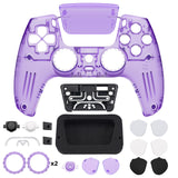 eXtremeRate LUNA Redesigned Front Shell with Touchpad for PS5 Controller BDM-010/020/030/040/050 - Clear Atomic Purple - GHPFM002