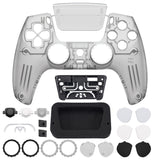 eXtremeRate LUNA Redesigned Front Shell with Touchpad for PS5 Controller BDM-010/020/030/040/050 - Clear Black - GHPFM003