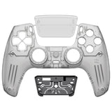 eXtremeRate LUNA Redesigned Front Shell with Touchpad for PS5 Controller BDM-010/020/030/040/050 - Clear Black - GHPFM003