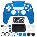 eXtremeRate LUNA Redesigned Front Shell with Touchpad for PS5 Controller BDM-010/020/030/040/050 - Clear Blue - GHPFM004