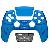 eXtremeRate LUNA Redesigned Front Shell with Touchpad for PS5 Controller BDM-010/020/030/040/050 - Clear Blue - GHPFM004