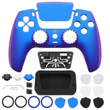 eXtremeRate LUNA Redesigned Front Shell with Touchpad for PS5 Controller BDM-010/020/030/040/050 - Chameleon Purple Blue - GHPFP003