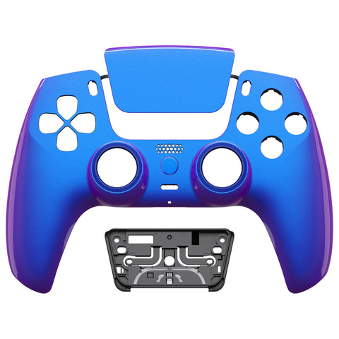 eXtremeRate LUNA Redesigned Front Shell with Touchpad for PS5 Controller BDM-010/020/030/040/050 - Chameleon Purple Blue - GHPFP003