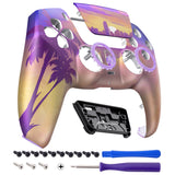 eXtremeRate LUNA Redesigned Front Shell with Touchpad for PS5 Controller BDM-010/020/030/040/050/060 - Neon Miami - GHPFR011