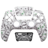 eXtremeRate LUNA Redesigned The $100 Cash Money Front Shell Touchpad Compatible with ps5 Controller BDM-010/020/030/040, DIY Replacement Housing Custom Touch Pad Cover Compatible with ps5 Controller - GHPFS003
