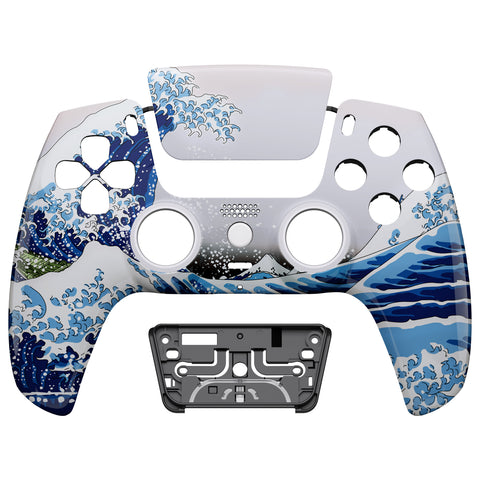 eXtremeRate LUNA Redesigned Front Shell with Touchpad for PS5 Controller BDM-010/020/030/040/050 - The Great Wave - GHPFT004