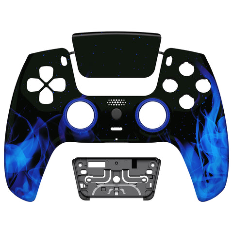 eXtremeRate LUNA Redesigned Front Shell with Touchpad for PS5 Controller BDM-010/020/030/040/050/060 - Blue Flame - GHPFT006G4
