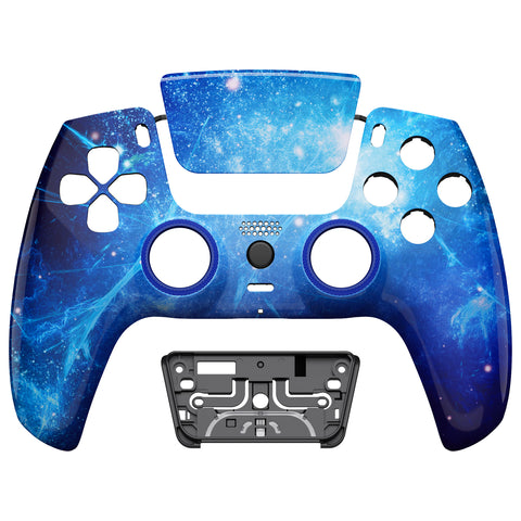 eXtremeRate LUNA Redesigned Front Shell with Touchpad for PS5 Controller BDM-010/020/030/040/050 - Blue Nebula - GHPFT010