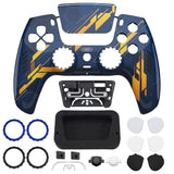 eXtremeRate LUNA Redesigned Front Shell with Touchpad for PS5 Controller BDM-010/020/030/040/050 - Glow in Dark Mecha - Orange - GHPFT012