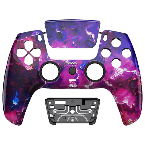 eXtremeRate LUNA Redesigned Front Shell with Touchpad for PS5 Controller BDM-010/020/030/040/050 - Surreal Lava - GHPFT013